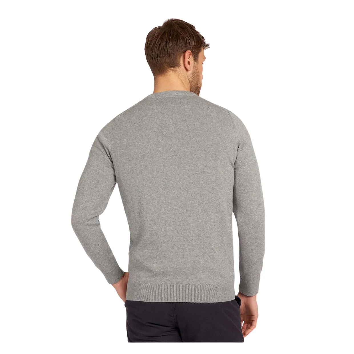 Maglione Barbour Cotone Pima Grigio